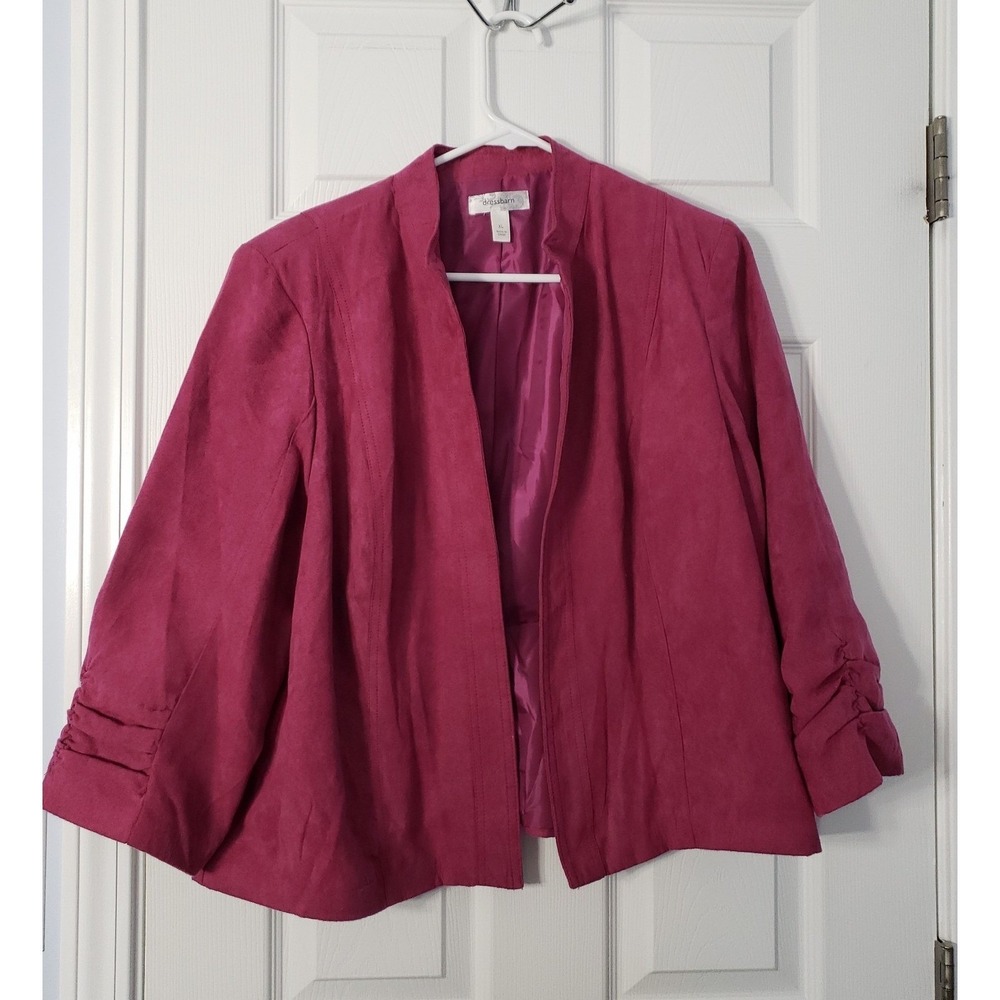 Dress Barn Womans Open Blazer Size XL Blush Pink Color.